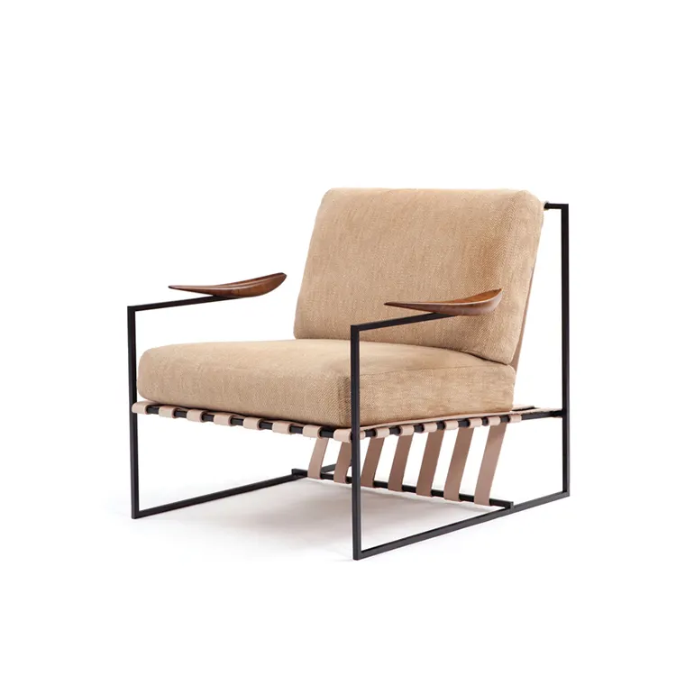 Limited Time Goods Modern Design Metal Frame Cushion Leisure Armchair