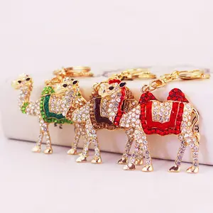 Camel Shape Ornament Pendant Fashion Key Holder Wallet Chain Bags Accessories Car Crystal Hanging Keyshain