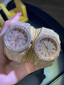 Reloj automático de lujo para hombre, hecho a mano, con incrustaciones de diamantes cultivados en laboratorio, reloj mecánico personalizado de alta gama. - Product Image 6