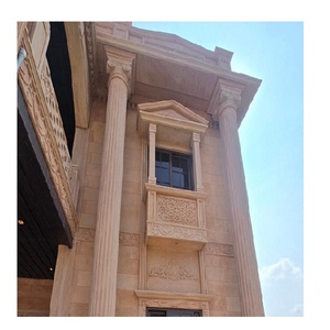 Ventana Jharokha Clásica de Arenisca Tallada a Mano, Marco de Ventana de Piedra Herencia para Decoración de Fachada Exterior de Villas y Palacios de Lujo - Product Image 1