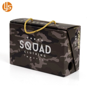 De lujo de reciclado de caja plegable de embalaje logotipo personalizado corrugado caja de zapatos con asa de cuerda - Product Image 2