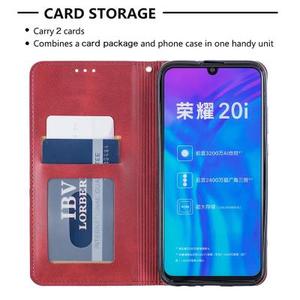 Cuoio DELL'UNITÀ di elaborazione + TPU Nobile Plaid Cassa Del Raccoglitore con Slot Per Schede & Stand per <span class=keywords><strong>Huawei</strong></span> <span class=keywords><strong>PSMART</strong></span> + 2019/Honor 10i - Product Image 5