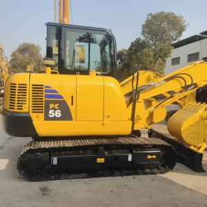 Prix bas 95% nouvelle mini pelle sur chenilles Komatsu PC56 d'occasion bon état 5 tonnes tracteur mini pelles à vendre - Product Image 4