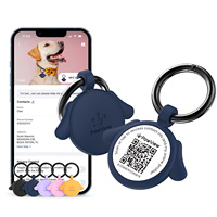 PawView Wasserdichter NFC-Silikon-Smart-Haustier-ID-Anhänger mit QR-Code für Hunde und Katzen – personalisierbar für Halsbänder