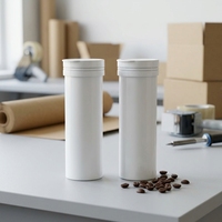 Bouteille en plastique pour capsules de café en PP, tube avec bouchon à clapet, emballage personnalisé avec impression sur mesure