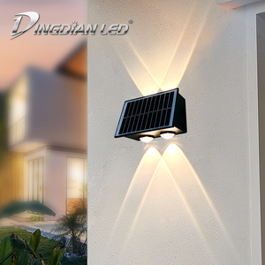 Nuove Luci <span class=keywords><strong>da</strong></span> Parete per Giardino con Sensore di Movimento di Emergenza, Portatili a Ricarica Solare <span class=keywords><strong>da</strong></span> <span class=keywords><strong>Esterno</strong></span> Impermeabili con 4 LED Luce Calda/Colori RGB - Product Image 5