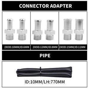 Kit universel de récupération d'huile 300ML en aluminium avec filtre <span class=keywords><strong>à</strong></span> <span class=keywords><strong>air</strong></span> et raccords 10MM 12MM 15MM - Product Image 6