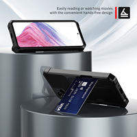 Étui de téléphone de luxe résistant aux chocs, écologique, en TPU+PC, avec poche pour cartes, pour S23 FE/S22/S21/S20 Plus/Note 20 Ultra