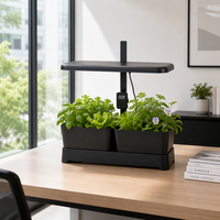 Système de culture auto-arrosant d'intérieur pour cadeaux, avec poteau télescopique, lampe de culture LED et réservoir d'eau pour jardin domestique