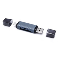 Station d'accueil multiport tout-en-un avec lecteur de cartes TF/SD, USB 3.0, sortie AC, adaptateur pour téléphone portable en alliage d'aluminium