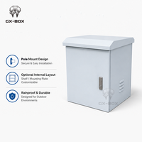 Boîtier de distribution électrique IP54 résistant aux intempéries, monté sur poteau, avec surveillance CCTV, ventilé, pour batterie