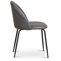 Chaises de salle à manger rembourrées en PU cadre en métal de meubles de cuisine de restaurant nordique de luxe