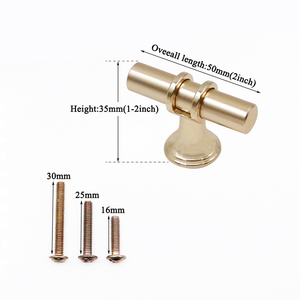 Wholesale Zinc Cabinet <strong>Knobs</strong> &amp; T-Bar Handles for Kitchen Bedroom Dresser Exterior Use-Furniture <strong>Door</strong>/Drawer Pulls - Product Image 5