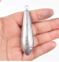Plombs de pêche en fer en forme de goutte d'eau à anneau fendu de 10g à 400g pour la pêche en eau salée, la pêche en surfcasting et la pêche en bateau