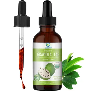 Organische Anti-Oxidatie Graviola Blad Extract Soursop Guanabana Bladeren Vloeibare Olie Drop Voor Immuunsysteem Spijsvertering Luchtwegen Relief