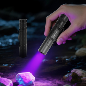 Trung Quốc Mini <span class=keywords><strong>torch</strong></span> UV ánh sáng cho vật nuôi với logo 365nm UV <span class=keywords><strong>Torch</strong></span> <span class=keywords><strong>Led</strong></span> đèn pin với ống kính màu đen - Product Image 2