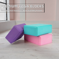 Blocs de yoga en mousse EVA haute densité antidérapants pour Pilates, avec logo personnalisé, pour exercices de fitness, soutien épais et étirements