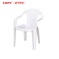 Chaises de buffet d'extérieur portables en plastique blanc modernes à dossier haut, imperméables et abordables pour événements