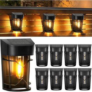 Solar <b>Outdoor</b> Wall Lamp Filament <b>Bulb</b> Waterproof For Courtyard Balcony Stair Street <b>Lighting</b> - Product Image 1