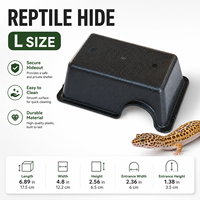 Boîte de cachette en plastique pour reptiles, grotte pour gecko léopard, serpent, lézard, tortue, abri pour terrarium, décoration, vente en gros