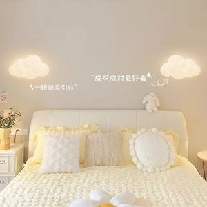 Creativa Crema Nuvola Stile Lampada da Parete a LED Camera dei <span class=keywords><strong>Bambini</strong></span> Semplice Intelligente Montata a Mela Telecomando di Protezione degli Occhi Cristallo caldo - Product Image 3