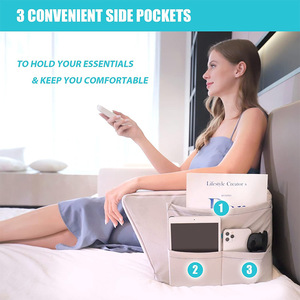 หมอนอ่านหนังสือดูบาโบรูปทรงสี่เหลี่ยมผืนผ้าแบบพกพาพร้อมช่องเก็บของ สำหรับพักผ่อนในออฟฟิศหรือบนเตียง - Product Image 4