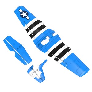 Avion modèle réduit RC Volantex <span class=keywords><strong>P51D</strong></span> 400 mm bleu 4CH 2.4G pour extérieur, cadeau d'anniversaire pour enfant - Product Image 4