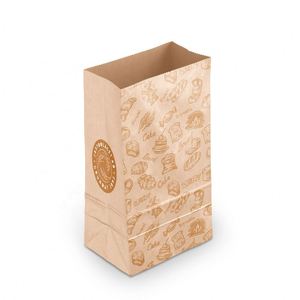 Sac en papier kraft à fond carré personnalisé ZJPACK, matériaux à base d'eau, imprimé, sac à emporter pour pizza et sushi - Product Image 4