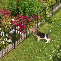 Clôture de jardin décorative en métal: 5 pièces Bordure de jardin enduite extérieure Bordure de fil de paysage Clôture de barrière pour animaux
