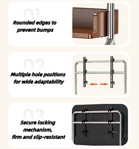 In acciaio inox carrello TV mobile piano TV Stand con ruote adatto per <span class=keywords><strong>32</strong></span> a 65 <span class=keywords><strong>pollici</strong></span> - Product Image 6