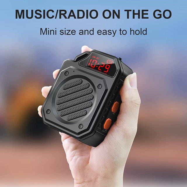 New IPX7 Waterproof Mini Portable Wireless Speaker with 360° HD Surround Sound & Carabiner