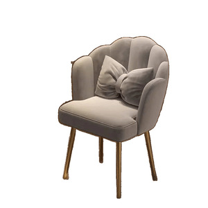 <span class=keywords><strong>Silla</strong></span> minimalista estilo crema para dormitorio de <span class=keywords><strong>niñas</strong></span>, <span class=keywords><strong>silla</strong></span> de maquillaje viral en internet, <span class=keywords><strong>silla</strong></span> con respaldo para tocador - Product Image 1