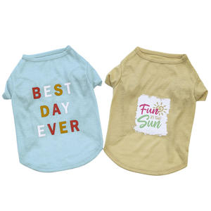 Stile estivo a tema Pet t-shirt per vacanze in spiaggia tessuto di cotone antiscivolo con orsacchiotto barboncino <span class=keywords><strong>Beagle</strong></span> edizione speciale - Product Image 4