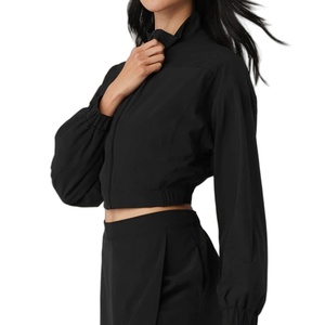 Custom Branding Service Premium <strong>Lightweight</strong> Cropped Gym <strong>Jacket</strong> Outdoor Sports <strong>Jackets</strong> for <strong>Women</strong> - Product Image 2