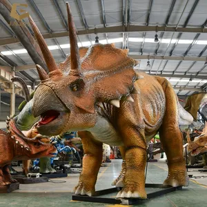 CCAD28 High quality outdoor 5m jurassic triceratops animatronic dinosaur for garden