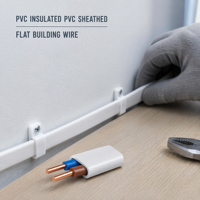 Fil électrique plat BVVB en cuivre pur, câble de construction en PVC, conducteur solide