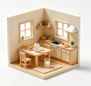 Secchio per il latte della fattoria delle bambole in miniatura di vecchia moda in scala 1/12 finta di giocare <span class=keywords><strong>Mini</strong></span> cibo per il giocattolo degli accessori da cucina della bambola OB11 - Product Image 3
