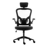 Chaise de bureau ergonomique en maille avec accoudoirs rabattables Yike Direct, prix d'usine, faible MOQ, chaise de travail pour personnel de bureau exécutif