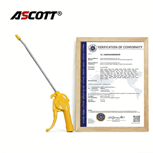 אקדח ניקוי פנאומטי כחול ASCOTT PT1/4 עמיד וקל משקל, מותאם אישית לפי דרישות הלקוח (OEM), כלי ניקוי בלחץ אוויר, מפוח אבק עוצמתי - Product Image 6