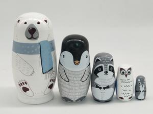 HOYE CRAFT – poupées de noël russes pour enfants, jouets éducatifs en bois avec casse-noisette - Product Image 6