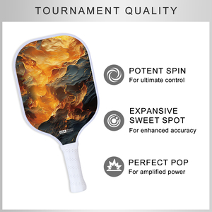 Raquette de pickleball moderne portable en fibre de carbone avec noyau en nid d'abeille de 16 mm d'épaisseur, prix d'usine, FitSpark, 39,5 cm pour adulte - Product Image 2