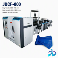 Machine automatique Jiade pour la fabrication de sacs en LDPE/HDPE, de nappes et de sacs poubelles, avec PLC Delta et moteur Teco pour usine de fabrication