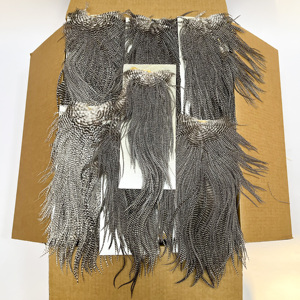 Plumes de coq grizzly rayées naturelles, matériau de montage de mouches pour la pêche à la mouche sèche, nymphes et streamers - Product Image 5