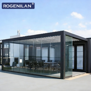 Véranda autoportante en aluminium résistant aux ouragans Rogenilan, avec verre double trempé Low-E, pour toutes les saisons - Product Image 1