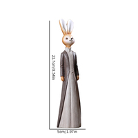 Figurines en résine de couple de lapins, style mariage romantique, ornement de bureau pour la décoration de la maison