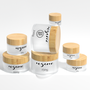 Chất Lượng Cao Nhỏ Rỗng 5Ml 20Ml 30Ml 50Ml 100Ml Kem Lọ Thủy Tinh Với Nắp Tre - Product Image 3