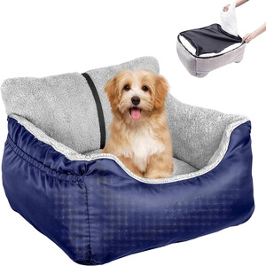 Cama de Transporte para Cães Lavável e Impermeável com Bolsos de Armazenamento para Viagens de Carro - Product Image 2