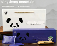 Nouvelle boîte cadeau créative de thé au jasmin mélangé Panda 68g, spécialité du Sichuan, montagne de Qingcheng, boîte cadeau neige