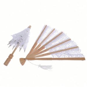 Parasols classiques en dentelle faits à la main pour femmes, idéaux pour les cérémonies de mariage, protection solaire, éventails en dentelle Batten Burg - Product Image 3