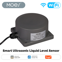 Capteur de niveau de liquide intelligent WiFi MOES Tuya à ultrasons, moniteur de réservoir d'eau avec notification d'alarme en temps réel, détecteur à distance via l'application